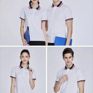 短袖POLO天丝棉拼色