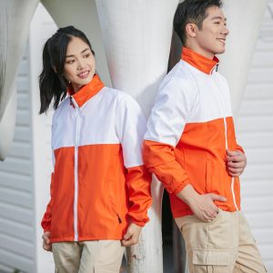 C.TS982拼色複合風衣拉鍊口袋款(4XL)