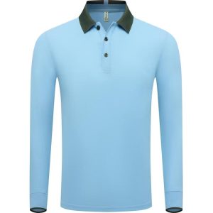 Alternative view of 長袖冰感POLO輕奢配色領