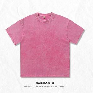 Alternative view of 短袖圓領水洗做舊歐碼8色