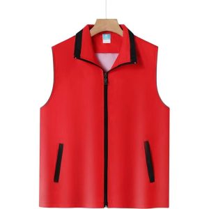 Alternative view of 間色反光條口袋拉鏈款背心-歐碼