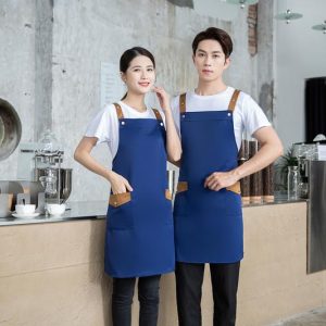 【TS】-B06H肩帶可調式精工呢防水圍裙