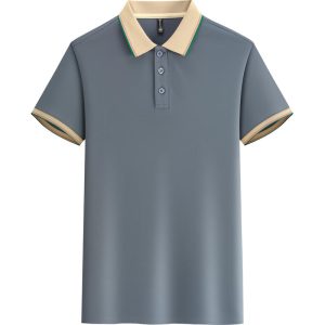 Alternative view of 短袖POLO拼色餐飲酒店客房高彈性工作服-2